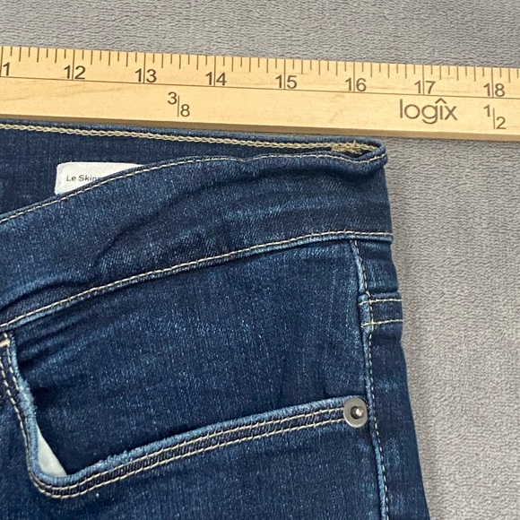 Frame Le Skinny De Jeanne Ripped Crop Skinny Jeans, Size 32  Blue New With Tags - Picture 4 of 14